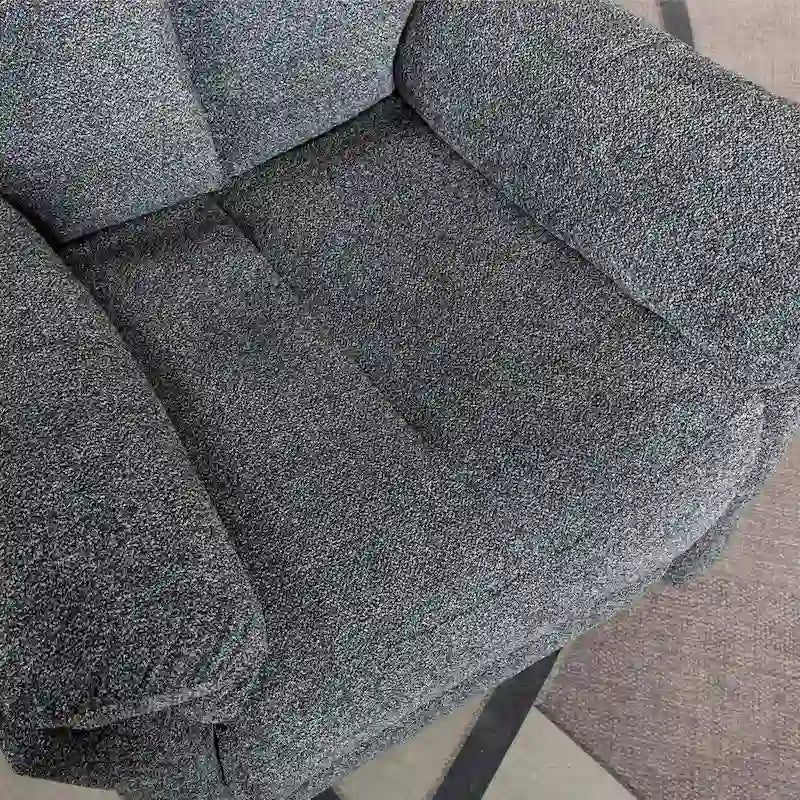 Fauteuil inclinable pivotant en tissu avec fonction d'inclinaison manuelle