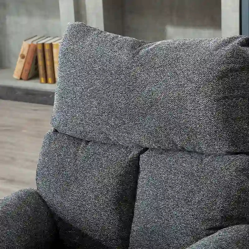 Fauteuil inclinable pivotant en tissu avec fonction d'inclinaison manuelle
