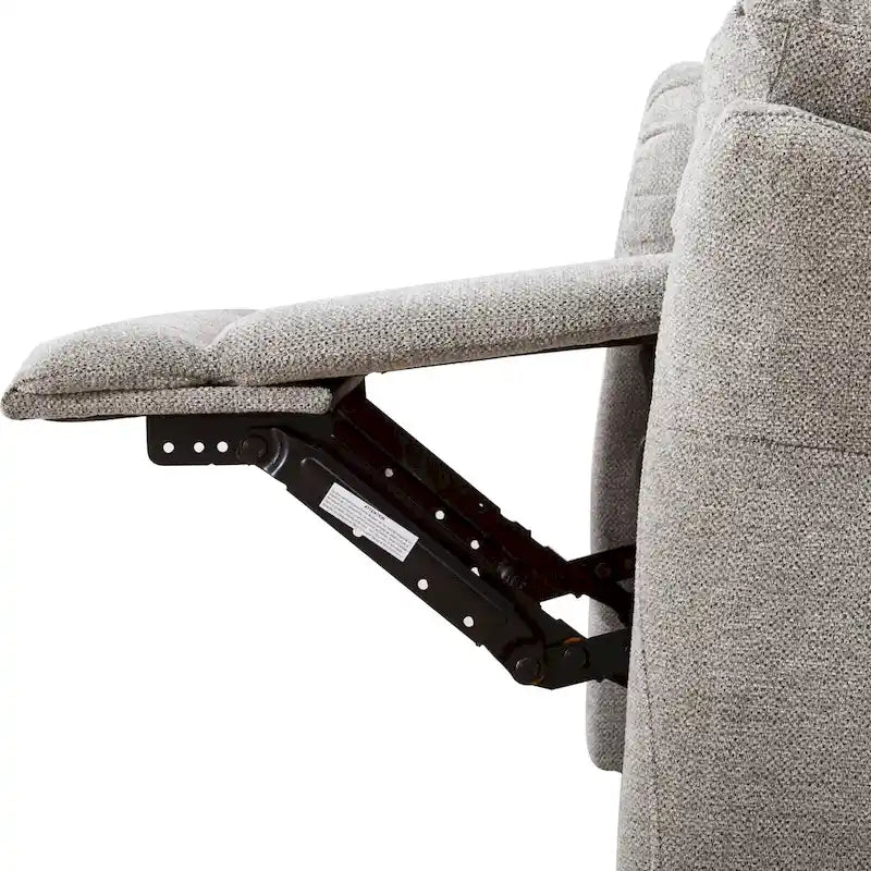 Fauteuil inclinable pivotant en tissu avec fonction d'inclinaison manuelle