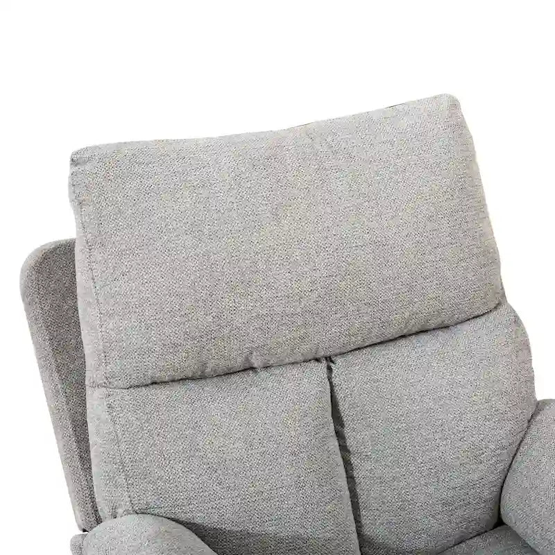 Fauteuil inclinable pivotant en tissu avec fonction d'inclinaison manuelle