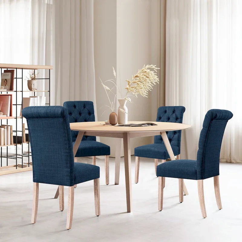  Linen Parsons Modern Button Dining Chair ( of 2)
