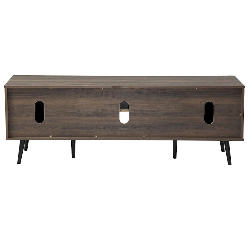 Meuble TV scandinave 156 cm Noir et Gris