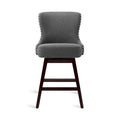 Tabourets de comptoir pivotants de 66 cm de style moderne du milieu du siècle en similicuir/tissu, pour îlot