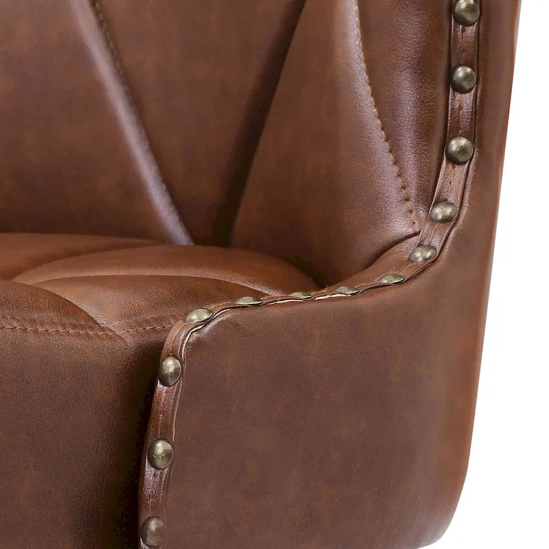 Tabourets de comptoir pivotants de 66 cm de style moderne du milieu du siècle en similicuir/tissu, pour îlot