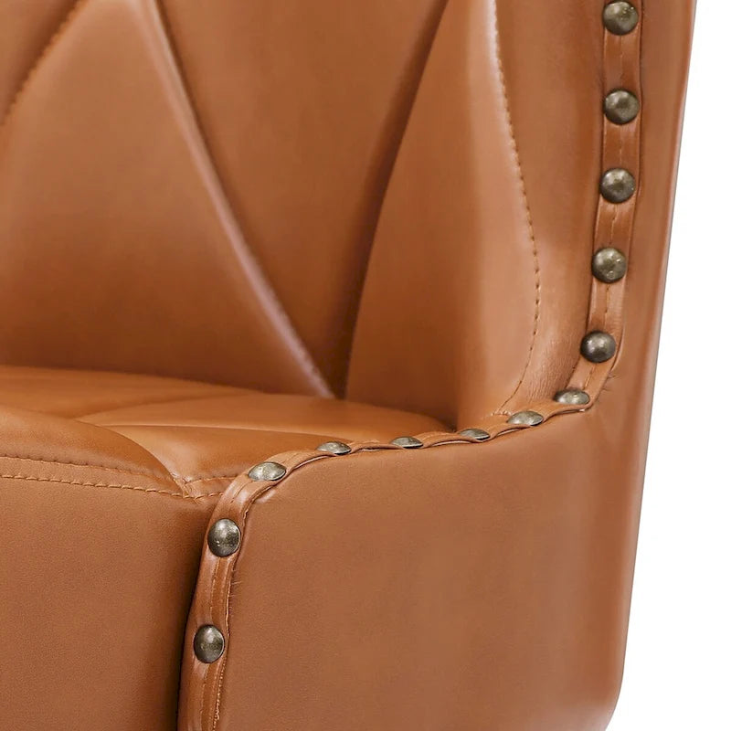 Tabourets de comptoir pivotants de 66 cm de style moderne du milieu du siècle en similicuir/tissu, pour îlot