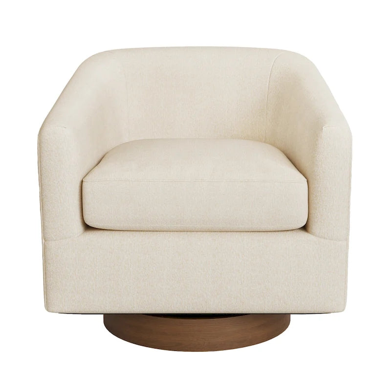 Fauteuil d'appoint pivotant en bois de style moderne pour salon