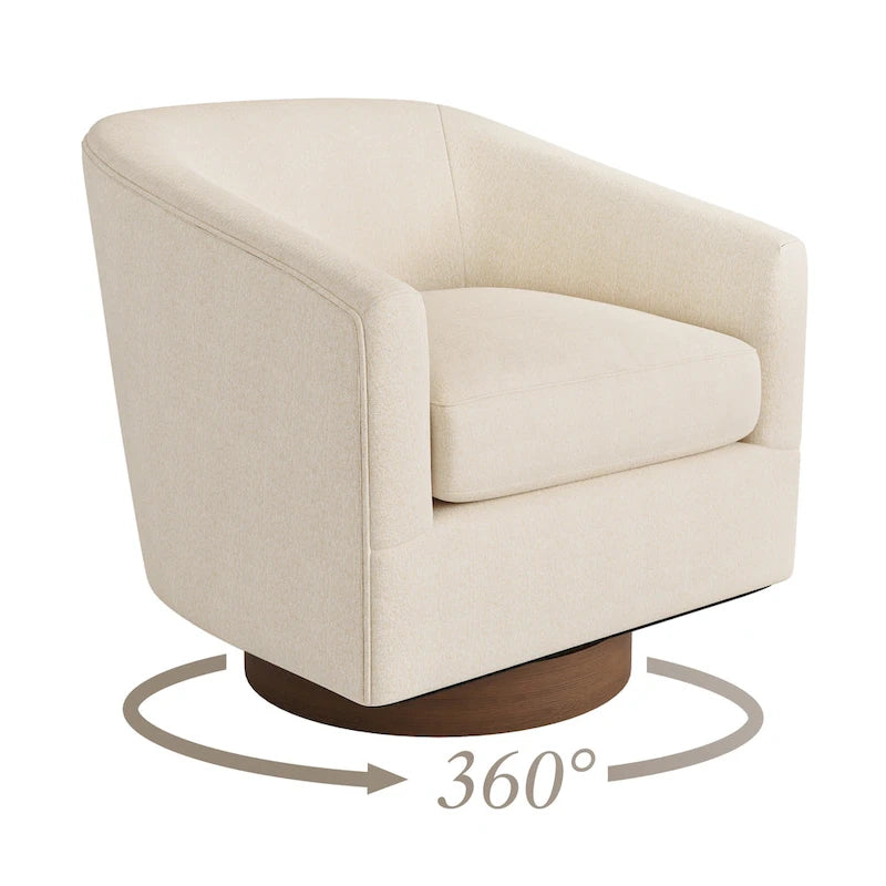 Fauteuil d'appoint pivotant en bois de style moderne pour salon