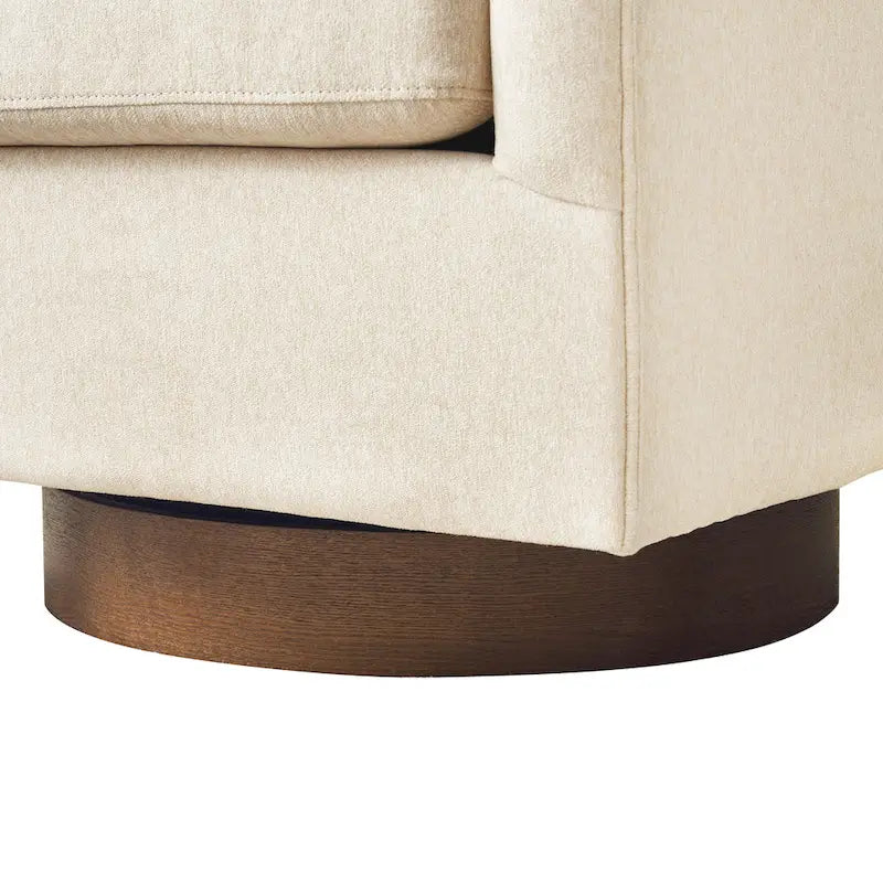 Fauteuil d'appoint pivotant en bois de style moderne pour salon