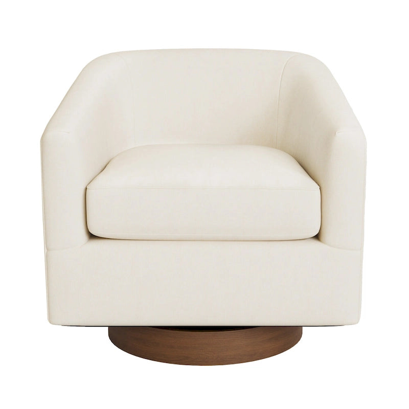 Fauteuil d'appoint pivotant en bois de style moderne pour salon