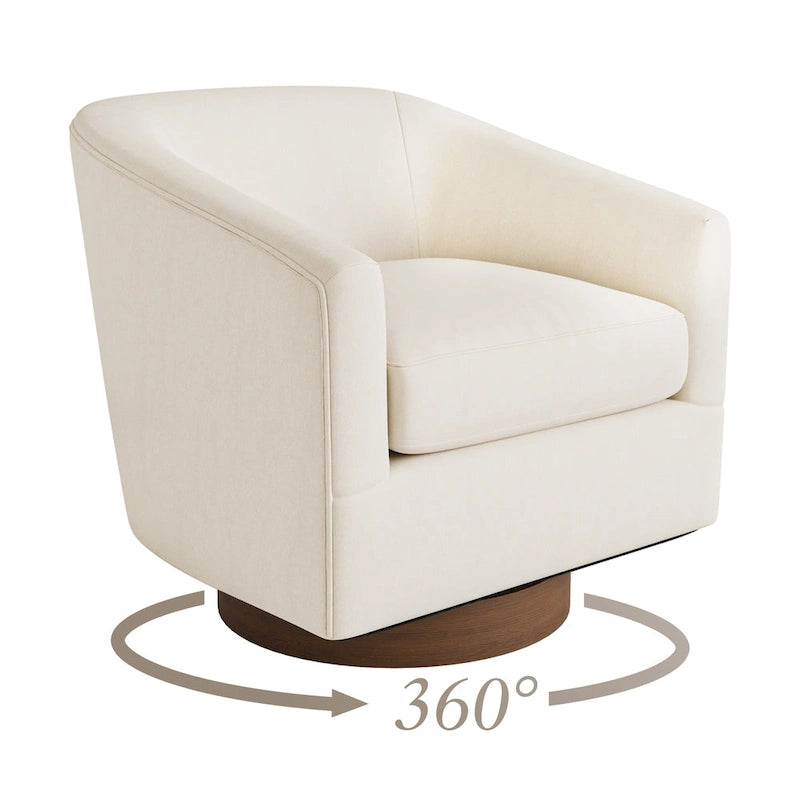 Fauteuil d'appoint pivotant en bois de style moderne pour salon