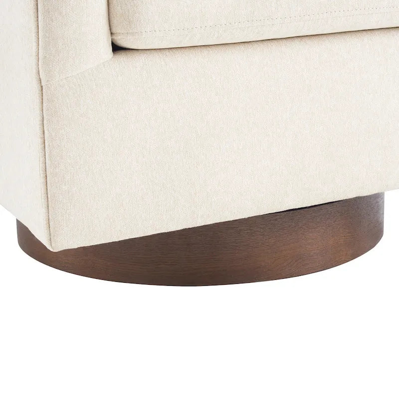 Fauteuil d'appoint pivotant en bois de style moderne pour salon