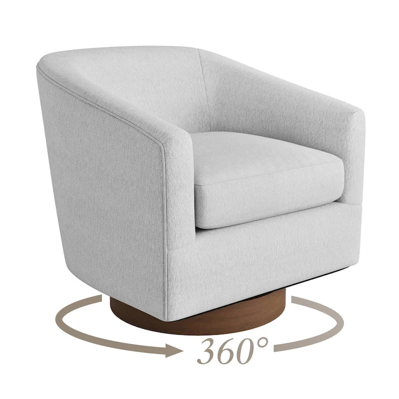 Fauteuil d'appoint pivotant en bois de style moderne pour salon