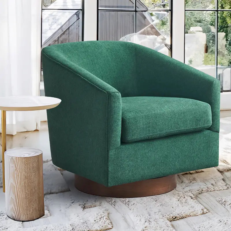 Fauteuil d'appoint pivotant en bois de style moderne pour salon