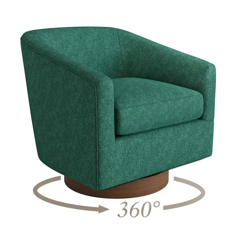 Fauteuil d'appoint pivotant en bois de style moderne pour salon