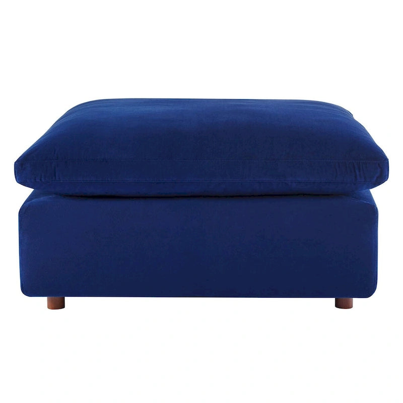 Ottoman en velours haute performance surdimensionné rempli de duvet
