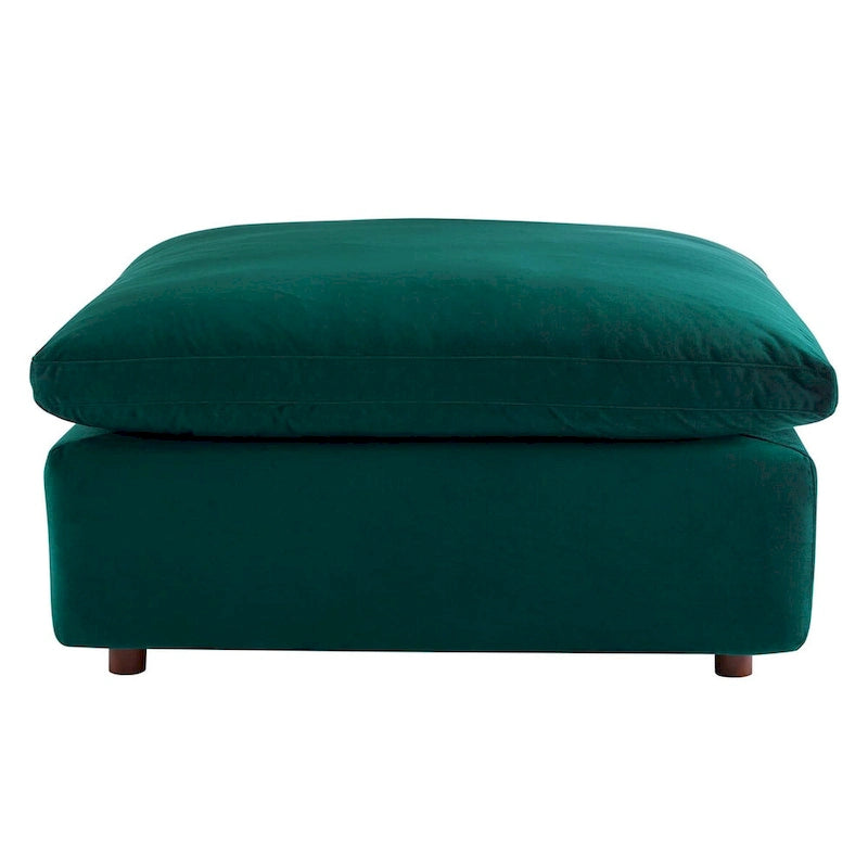 Ottoman en velours haute performance surdimensionné rempli de duvet