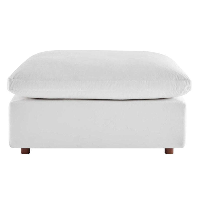 Ottoman en velours haute performance surdimensionné rempli de duvet