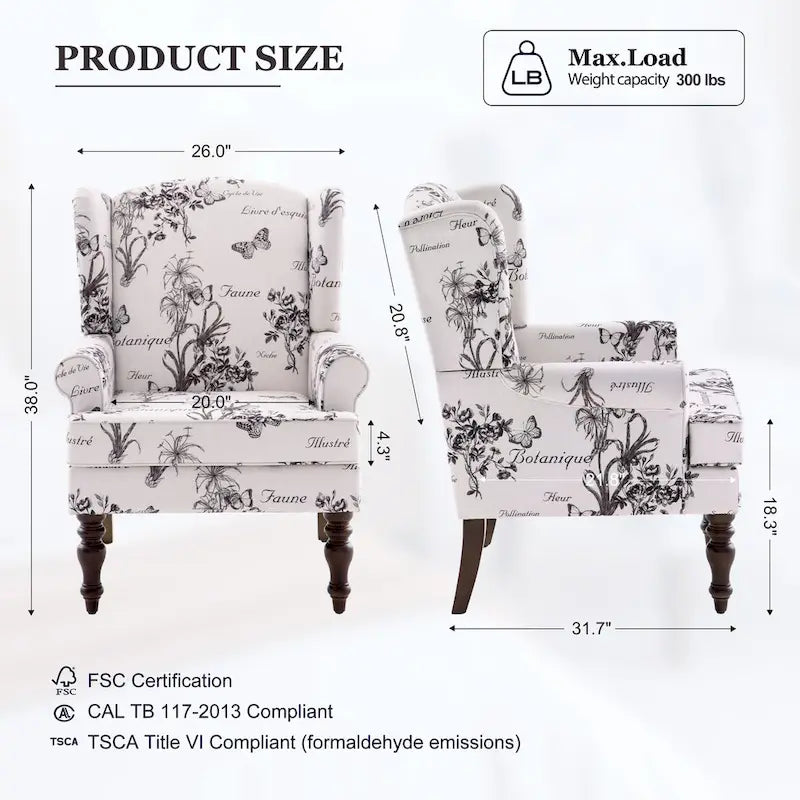 Fauteuil d'appoint avec pieds tournés Bleu/Beige/Gris