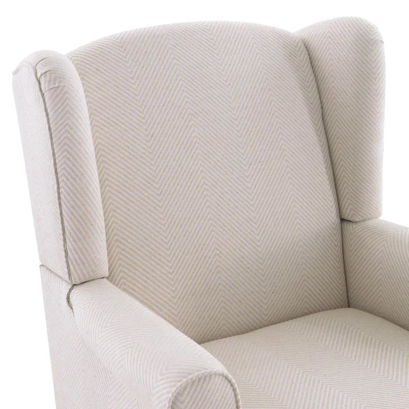 Fauteuil d'appoint avec pieds tournés Bleu/Beige/Gris