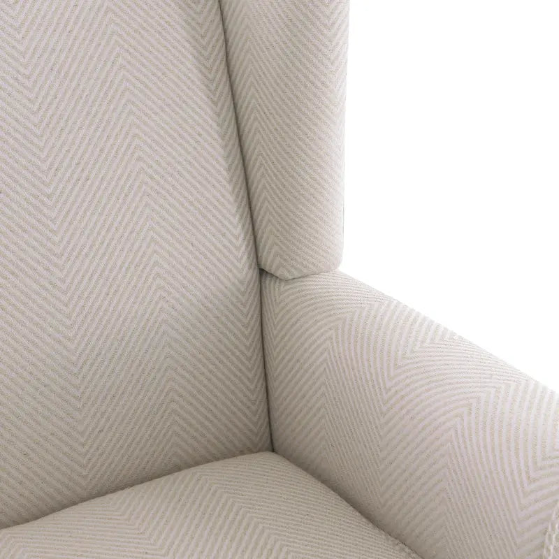 Fauteuil d'appoint avec pieds tournés Bleu/Beige/Gris