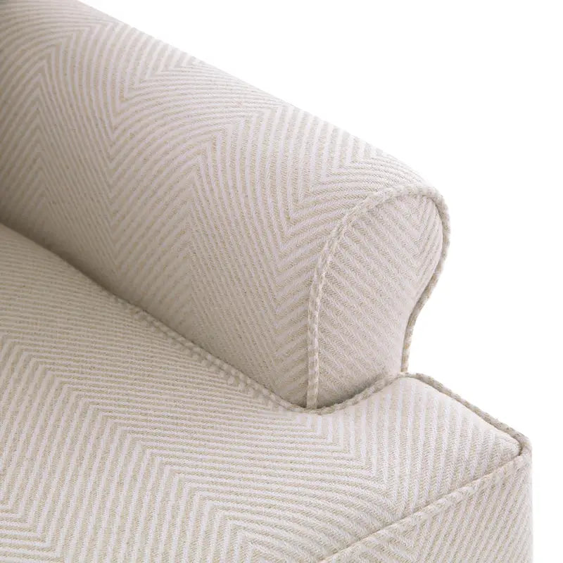 Fauteuil d'appoint avec pieds tournés Bleu/Beige/Gris